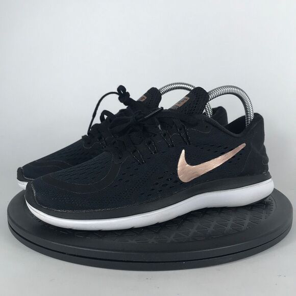 Nike Flex 2017 Black Athletic Running Shoes 898476-008 Women’s Size 8 - Picture 1 of 10